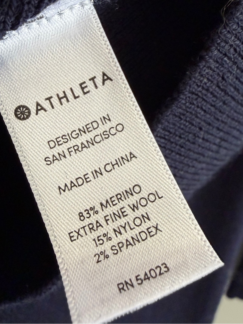 ATHLETA Futures Turtleneck Sweater Navy Blue Size XS - Picture 6 of 7